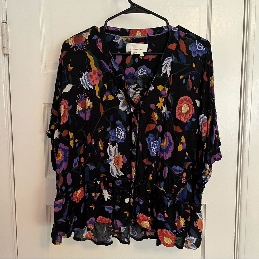 Anthropologie Jovie Dolman Sleeved Blouse - Picture 2 of 8